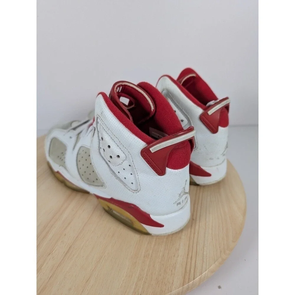 Nike Air Jordan 6 Retro Alternate Hare 6.5Y Youth Womens 8 White Red Sneakers